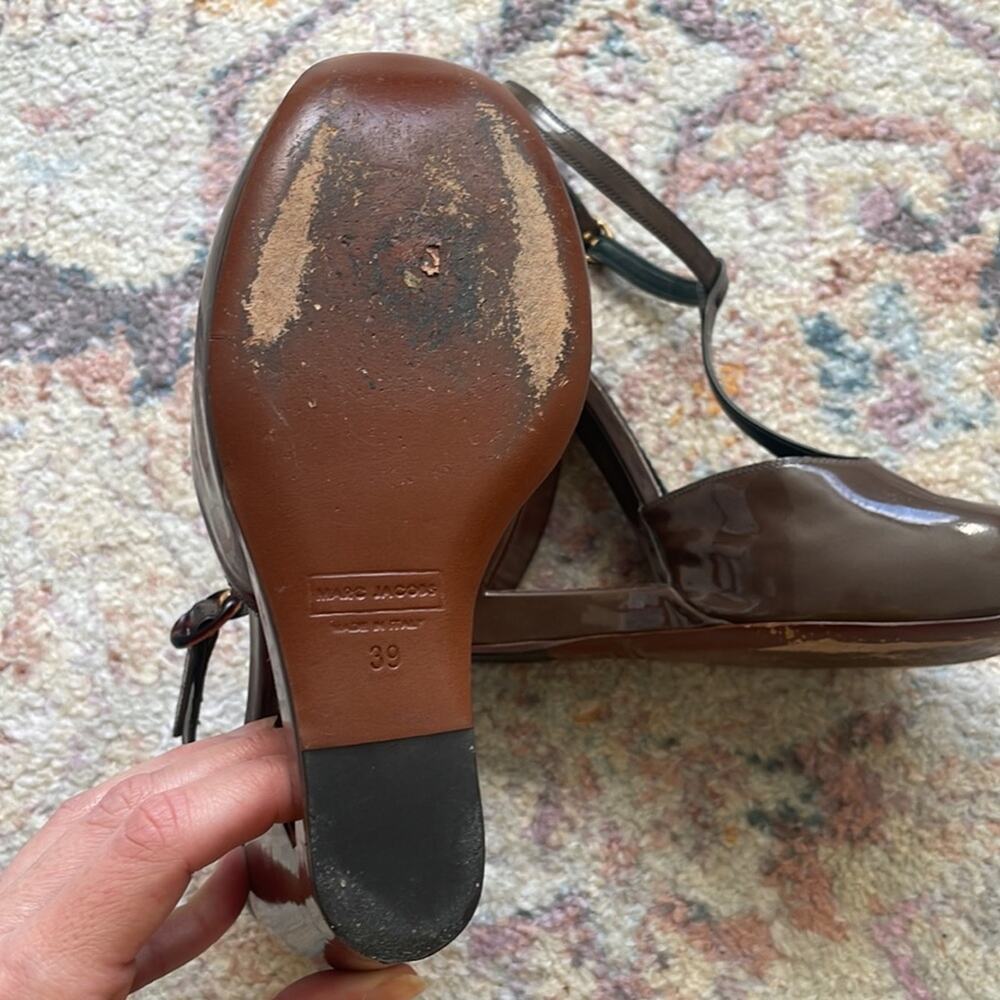 Marc Jacobs Patent Leather T-Strap Pumps - Picture 6 of 10